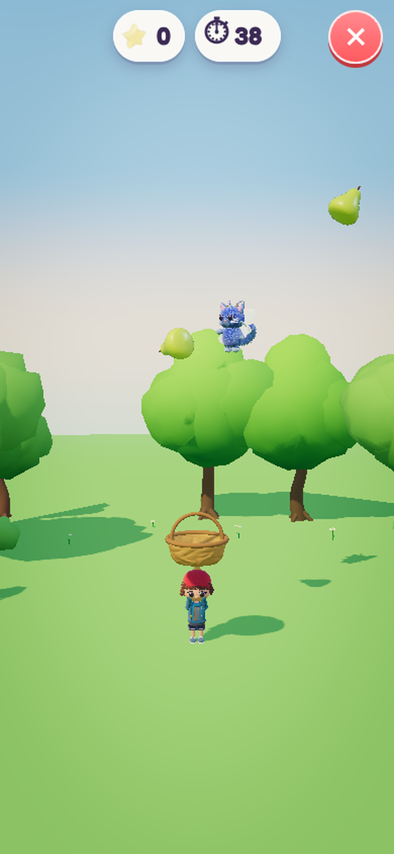 Mini-jeu Pluie de fruits : attraper les fruits qui tombent
