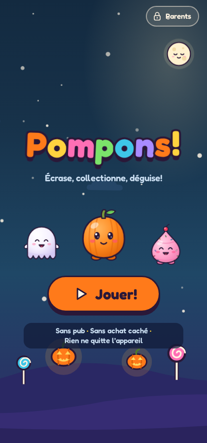 Écran titre de Pompons